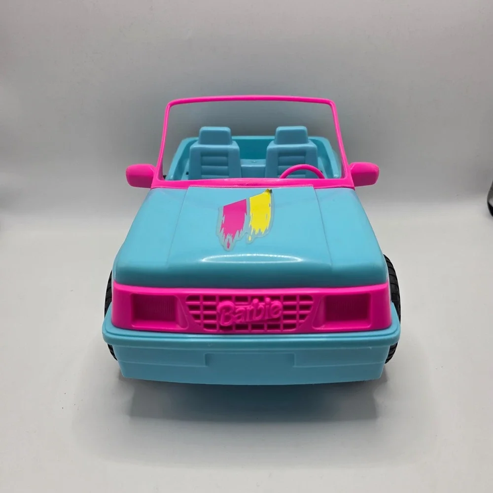 Barbie‎ Jeep Toy Vehicle Kids Blue Pink 1994 Mattel Vintage Retro Doll Car 90s